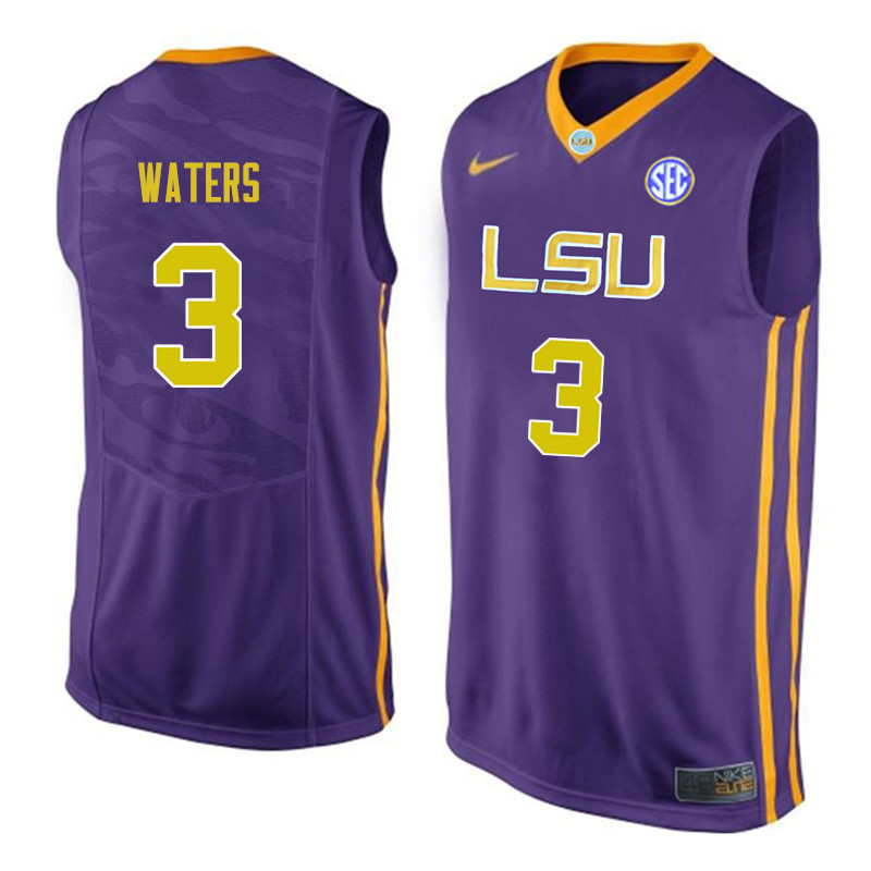 Men #3 Tremont Waters LSU Tigers College Basketball Jerseys Sale-Purple